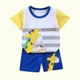 thumbnail image 2 of EGNMCR Ensemble de Blouses et Chemises à Manches Courtes Col Rond pour Tout-Petits Garçons Filles Mode Mignon Imprimé Chiot Ensemble Décontracté Fille, 2 of 4