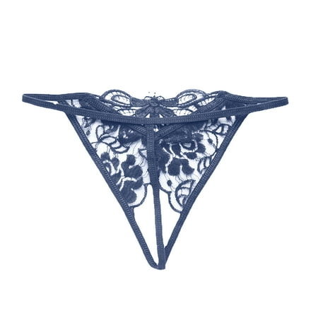 

3PCK Womens Panties Rose Embroidered Transparent Sexy Low Waist Low Grade Thongs Womens Underwear