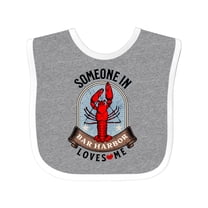 Inktastic Someone in Bar Harbor Maine Loves Me Boys or Girls Baby Bib
