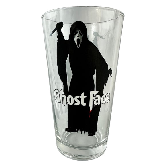 Ghost Face Horror Movie 16 oz Pint Drinking Glass Tumbler