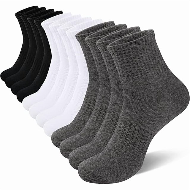Chenchen Mens Ankle Socks Cotton Quarter Thin Ankle High Mini Crew Socks for Men 6 Pairs