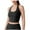 Black, variant on Womens Halter Crop Tank Tops Sports Bra Scoop Neck Sleeveless Tees Padded Workout Yoga Tops with Built in Pads (S, Light Blue)