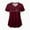 Wine, variant on felwors Scrub Tops for Women Short Sleeve Working Uniform with Pocket Summer ECG Heart Graphic Print V Neck Stretchy Holi T Shirts (Black, L)