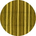 thumbnail image 1 of Ahgly Company Indoor Round Oriental Yellow Industrial Area Rugs, 7' Round, 1 of 4