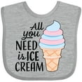 thumbnail image 3 of Inktastic All You Need is Ice Cream with Ice Cream Cone Boys or Girls Baby Bib, 3 of 4
