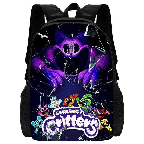 Nueva mochila escolar de tamaño completo con animales sonrientes del capítulo 3 de Poppy