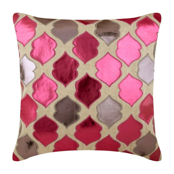 Cushion Cover For Chair, Couch Pillow Cases, Pillow Covers 14x14 inch (35x35 cm) Pink, Faux Leather Throw Pillow Covers, Handmade Pillow Covers, Modern, Abstract - Magic Potion