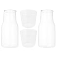 thumbnail image 3 of 2 Sets Bedside Water Carafe and Cup Glass Bedside Kettle Night Carafe Mouthwash Carafe with Cup, 3 of 9