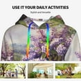 thumbnail image 4 of Haiem Lilacs Teapot Scenic Painting for Women's Fashion Hoodies & Sweatshirts with Kangaroo Pocket,Hooded Sweatshirt with Eye-catching Drawstrings-Large, 4 of 7