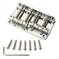 thumbnail image 3 of 1 Set Zinc Alloy Bridge for Fender Precision Jazz Bass Guitar Part Chrome 201B-4 Badass, 3 of 4