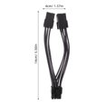 thumbnail image 2 of TEHAUX 6Pcs Pcie Power Extension Cable GPU Power Adapter Cable Black Nylon For Computer Gamers Gaming, 2 of 6