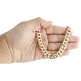thumbnail image 5 of Mens 10K Yellow Gold Hollow Miami Cuban Link Chain 10.5mm Box Clasp 22 Inches, 5 of 5