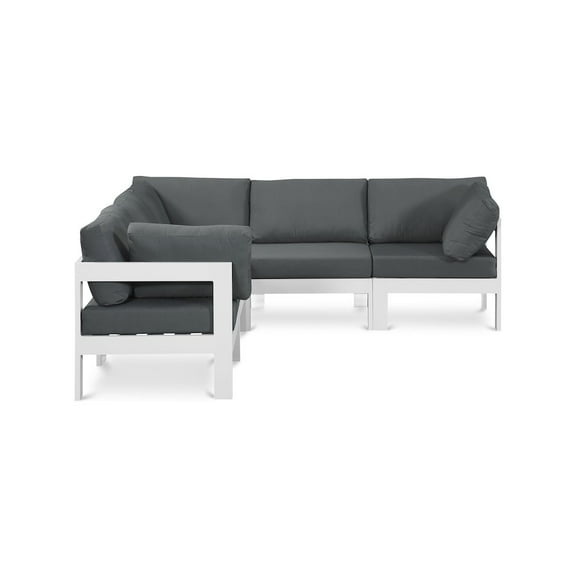 Meridian Furniture Nizuc Grey Outdoor Patio Modular Sectional