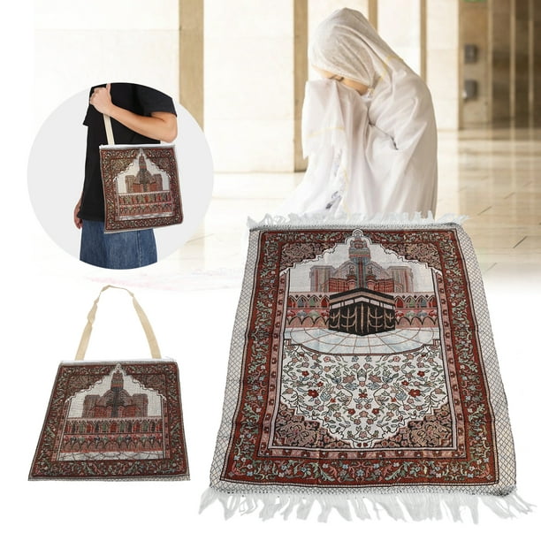 Tapis de prière musulman avec sac de rangement islamique Tapis de prière  portable