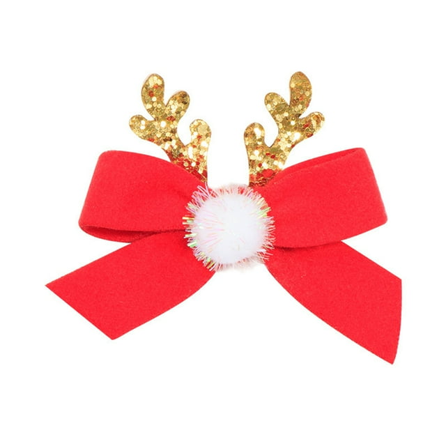 Matsuzay Horquilla de Navidad, accesorio de decoración de vestido Adorable para mujeres jóvenes, lazo, Clip de pelo de Navidad, adorno de vestir, Kits de decoración para fiestas tipo 3 Matsuzay HA070701-03
