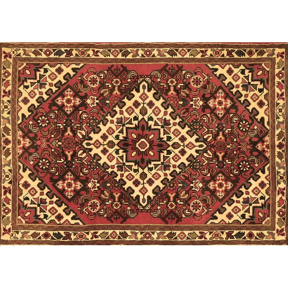 Ahgly Company Indoor Rectangle Persian Brown Traditional Area Rugs, 7' x 10'