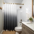 thumbnail image 3 of Americanflat 71x74 Ombre Grey Shower Curtain - Water Resistant - Polyester Fabric, 3 of 7