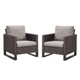thumbnail image 6 of Gymojoy 2-Piece Outdoor Wicker Club Lounge Chairs,Patio Arm Chair Set in Brown/Gray, 6 of 6