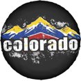 thumbnail image 7 of PISONIC Colorado Mountains Flag Spare Tire Cover Weatherproof Universal Wheel Protectors for RV Camper Travel Trailer SUV Truck 15 inch, 7 of 7