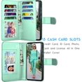 thumbnail image 2 of Galaxy A51 Case, [5G Version] Galaxy A51 Wallet Case,Takfox ID Cash Credit Card Slots Holder Pouch Folio Flip PU Leather Cover Shell Kickstand Detachable Magnetic Hard Case & Lanyard - Mint, 2 of 6