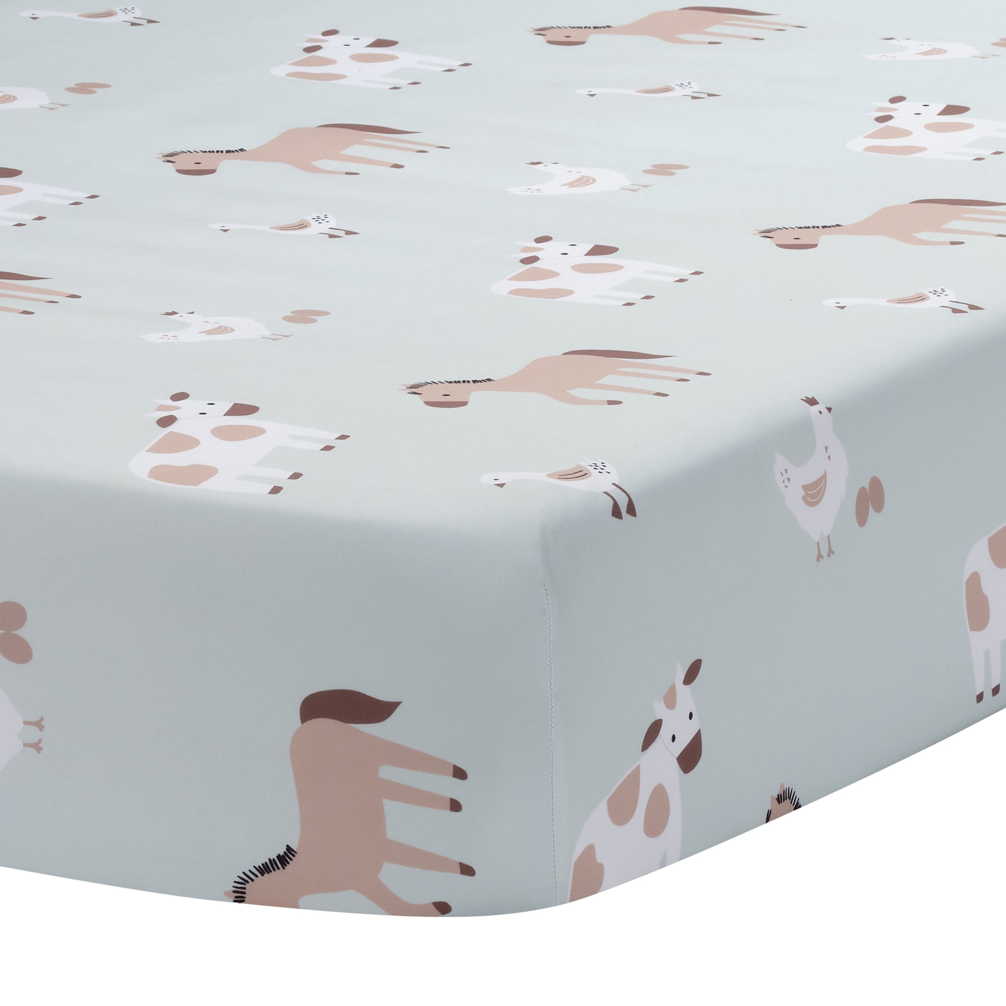 Bedtime Originals Farmyard Friends 3-Piece Infant Baby Nursery Crib Bedding Set