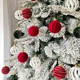 thumbnail image 6 of 30 Pcs 2.4 Inches Velvet Christmas Ball Ornaments, Assorted Styles Flocked Xmas Plastic Ball Small Shatterproof Decorative Hanging Ornament for Family Holiday Party Xmas Tree Hanging Decor, 6 of 9