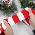 thumbnail image 3 of BESTOYARD Christmas Red and White Striped Thigh High Over Knee Socks for Women and Girls, Average Size, Holiday Festive Stockings, 3 of 5