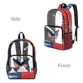 thumbnail image 2 of SEANATIVE Transparent Bag Kids Backpack Clear Bookbag See Through School Rucksack PVC Heavy Duty Clear Bag for Elementary Middle High School, Eagle American Flag America 250th Anniversary Print, 2 of 7