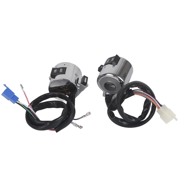 Par de botones de Control del interruptor del manillar de la motocicleta para la bocina del faro de señal de giro 25mm Universal Jadeshay A