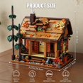 thumbnail image 2 of TYCOLE Wood Cabin Building Blocks Set with LED Lights,Wooden Forest House Building Toys,STEM Treehouse Architecture Model-Compatible Brick Set,Birthday Gift for for Adult, 2 of 7