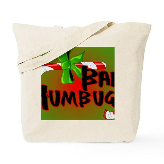 CafePress - Bah Humbug Broken Candy Cane Tote Bag - Unisex Canvas Tote Bag, Beige, 1-Piece