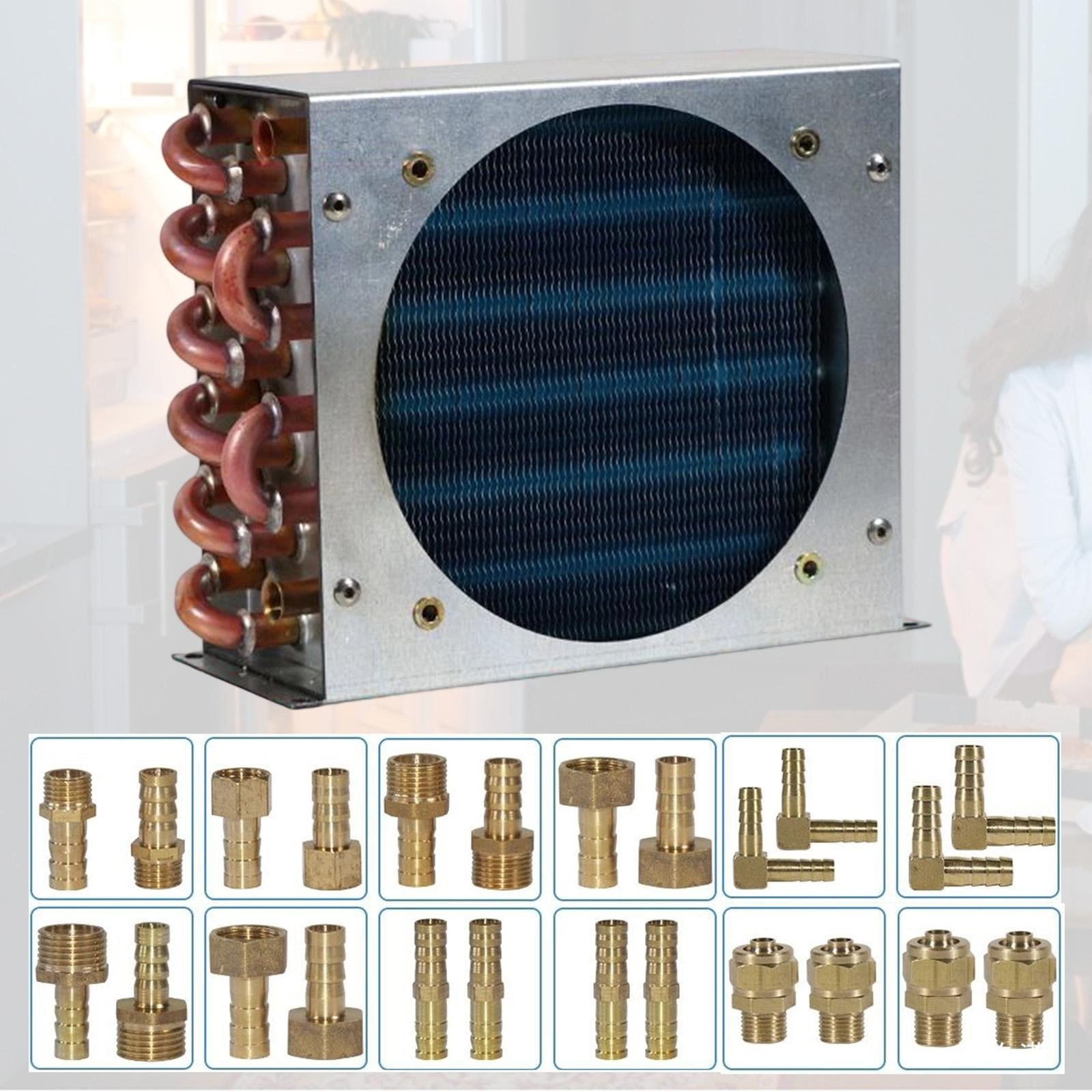 JISADER Condenser for Refrigerator Compact with Shell for Industrial DIY Compressors 3x6x155