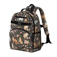 thumbnail image 2 of Cat and Rose Black Pattern Backpack for School, Cute School Bag with Adjustable Shoulder Straps and Padded Back, 15.25"x11.5"x5.25", 2 of 5