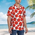 thumbnail image 3 of Susaid Hand Drawn Tomatoes Print Short Sleeve Shirts Button Down Casual Shirts Summer Beach Aloha Button Down Short Sleeve for Men ,3X-Large, 3 of 7
