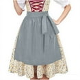 thumbnail image 2 of Wowcloth Women's Dirndl Costume Matching Solid Color Apron - Fashion Accessory for Oktoberfest & Halloween, 2 of 9