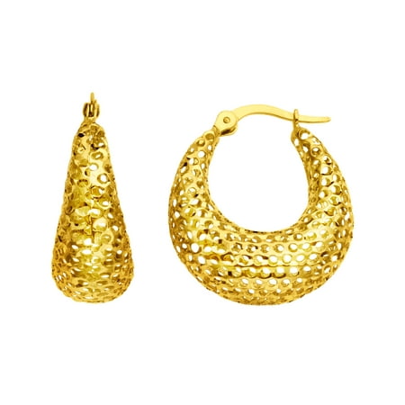 Simply Gold Mesh Hoop Earrings in 14kt Gold