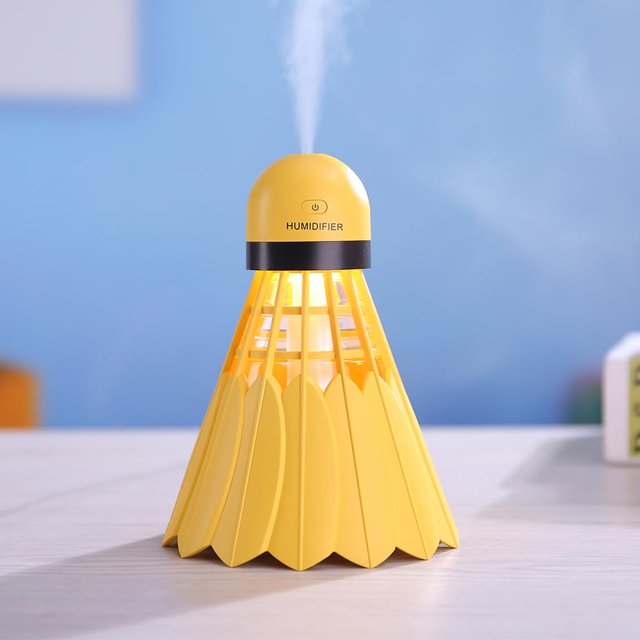 Humidificador De la lámpara De Del Bádminton USB Para La Decoración De Del Dormitorio Del Coche Casero Que Amarillo Colco Mini humidificador LED