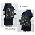 thumbnail image 4 of FORMRS Women's Travel Backpack Purse Anti-Theft Hidden Pockets Casual Shoulder Bag, Orange Fireflies Pattern, 4 of 7