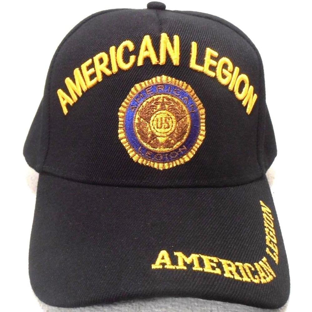 American Legion Insignia Seal Logo Hat Black Adjustable Cap Walmart
