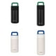 thumbnail image 4 of Yuarrent Vacío de acero inoxidable Color sólido Mango Reutilizable Hogar Oficina Aspira Botella de agua Frasco Vasos con tapa de Teteras Blanco 350ml, 4 of 6
