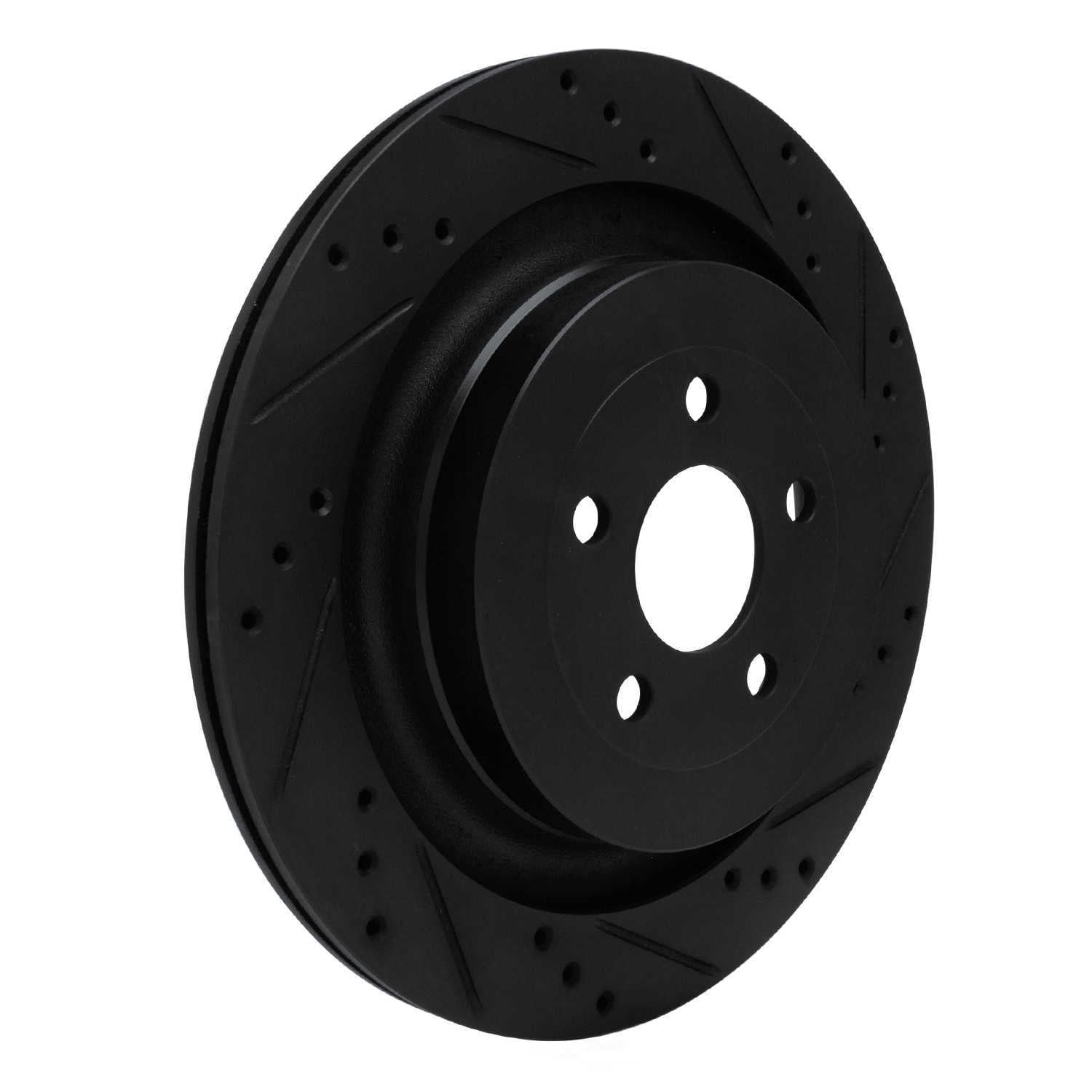 Dynamic Friction Company 633-55010R DFC Brake Rotor - Drilled And Slotted - Black