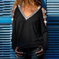thumbnail image 2 of Blusa informal con cuello en V y manga hueca con estampado de flores y mariposas para mujer Pompotops gfhjh21978, 2 of 7