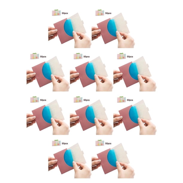 Hojas absorbentes de aceite Seitruly 50 piezas para adultos Tipo 8 10x7cm