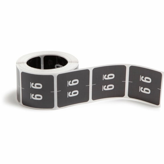 Smead, SMD67429, DCC Color-Coded Numeric Labels, 250 / Roll, Black
