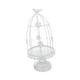 thumbnail image 3 of Candelabro de pie con forma de jaula de pájaros, elegante candelabro decorativo de hierro para Blanco, 3 of 9