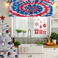 thumbnail image 6 of 2 Pack Valances for Windows, Blue Red Tie-dye Window Valances for Living Room/Bedroom/Bathroom, Vintage American Stars Abstract Art Light Filtering Kitchen Curtain Valance 54"W x18" L, 6 of 9