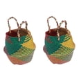 thumbnail image 4 of 2 Count Decorative Wicker Baskets Woven Baskets Home Storage Basket 27x24cm, 4 of 8