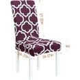 thumbnail image 3 of Stretch Spandex Dining Room Chair Covers \u2013 Set of 4 Universal Removable Washable Chair Seat Slipcovers Protector for Kitchen, Ceremony, Wedding, Banquet, Hotel and Party, 3 of 6