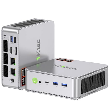 GMKtec Gaming Mini PC, 32GB DDR5 Dual Channel 1TB PCIe4.0 SSD, AMD Ryzen 7-8845HS(Up to 5.1GHz), Windows 11 Pro, Dual LAN 2.5Gbps, USB4.0/HDMI/DP/WiFi 6E/BT 5.2, NucBox K8