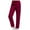 Wine Red, variant on YYDGH Women's Drawstring Elastic Waist Pants Straight Leg Solid Color Pant Casual Loose Trousers with Pocket Navy Blue S